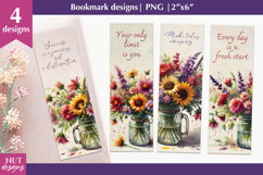 Flowers bookmark, Affirmation motivational quotes Product Image 1