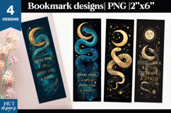 Spiritual Snake bookmark PNG, Mystic bookmark Reading quote Product Image 1