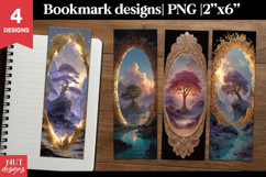 Fantasy Tree Bookmark printable mystical tree portal PNG Product Image 1