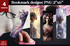Elegant Bookmark printable Whimsical Floral Lady Bookmarks Product Image 1