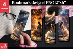 Fantasy Bookmark printable Celestial Girl Galaxy Bookmark Product Image 1