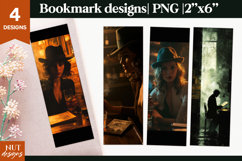 Noir woman bookmark Vintage Woman Portrait bookmark PNG Product Image 1