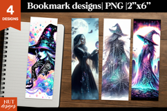 Halloween bookmark Gothic bookmark Iridescent Witch neon Product Image 1