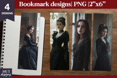 Gothic Halloween, Victorian gothic bookmark vintage lady Product Image 1