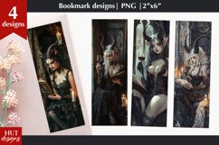 Dark Halloween bookmarks, Halloween evil creature bookmark Product Image 1