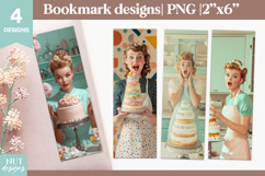 Pin up girl bookmark Vintage Woman kitchen bookmark PNG Product Image 1
