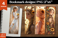 Woman Celestial Bookmark Sun Fairy mystical Bookmarks PNG Product Image 1