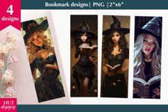 Halloween bookmarks, Halloween witch girl bookmark designs Product Image 1