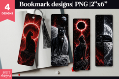 Eclipse Black Cat Bookmark PNG fantasy galaxy bookmark Product Image 1