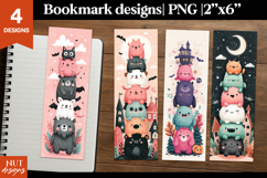 Stacked Halloween monsters Bookmarks, Cartoon halloween Product Image 1