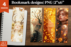 Golden woodland fairy Bookmark Autumn Fantasy bookmark Product Image 1