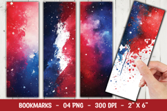 Galaxy Red Blue Bookmark Sublimation Product Image 1