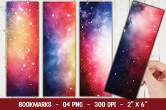 Red Blue Cosmic Bookmark Sublimation Product Image 1