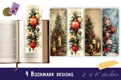 Christmas tree bookmark, winter printable kids book crafts Product Image 1