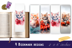 Funny cat Bookmark Printable Sublimation PNG animal Bookmark Product Image 1