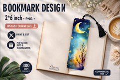 Celestial Printable Bookmark|Easy to Print at Home Product Image 1