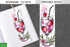 Cute Watercolor Printable Bookmark|Summer Fruit Drink Product Image 1