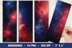 Red Blue Nebula Bookmark Sublimation Product Image 1