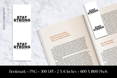 Stay Strong Motivational Quote Bookmark Sublimation design Product Image 1