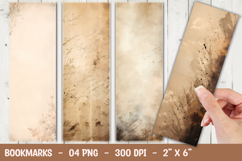 Textured Beige Aged Paper Bookmark Sublimation Product Image 1