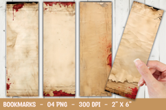 Brown Grunge Vintage Paper Bookmark Sublimation Product Image 1