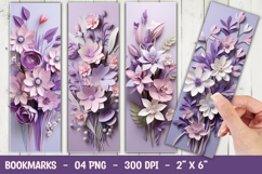 Lilac White Blossoms Spring Bookmark Sublimation Product Image 1