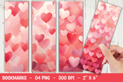 Heart pattern Bookmark sublimation png Product Image 1