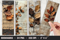 Vintage Leave Bookmark Sublimation PNG Product Image 1