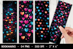 Heart pattern Bookmark sublimation png Product Image 1