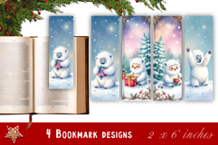 Winter Bookmarks PNG Printable | Christmas bookmarks Product Image 1
