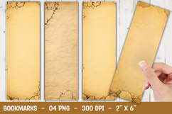 Vintage Old Paper Texture Bookmark Sublimation PNG Product Image 1