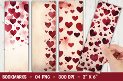 Heart pattern Bookmark sublimation png Product Image 1
