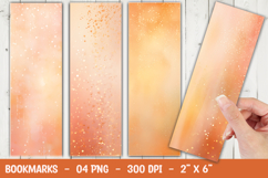 Orange Glitter Background Bookmark Sublimation Product Image 1