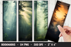 Sunset Behind Forest Bookmark Sublimation Product Image 1