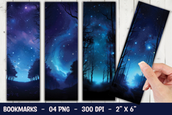 Forest night bookmark sublimation png Product Image 1