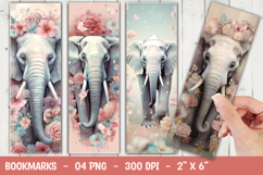 Floral Elephant Bookmark Sublimation Product Image 1