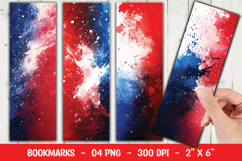 Abstract Red Blue Galaxy Bookmark Sublimation Product Image 1