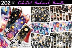 Mystic Tarot Design| Celestial Printable Bookmark Bundle Product Image 1