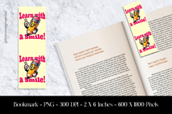 Learn With A Smile Bookmark Sublimation Design PNG Product Image 1