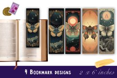 Gothic Printable Bookmark, butterfly 4 PNG Product Image 1