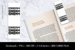 Dream Dream Dream Bookmark Sublimation Design PNG Product Image 1