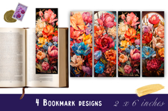 Flowers Bookmark Sublimation Floral Printable Product Image 1