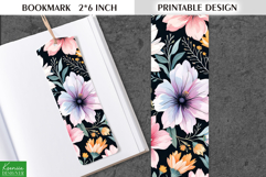 Cute Watercolor Printable Bookmark| Vintage Flower Design Product Image 1