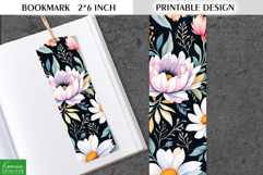 Cute Watercolor Printable Bookmark| Vintage Flower Design Product Image 1