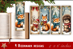 Winter Bookmarks PNG Printable | Christmas bookmarks Product Image 1