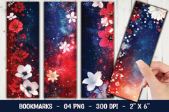 Floral Galaxy Night Bookmark Sublimation Product Image 1