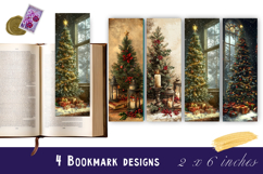 Christmas tree bookmark, winter printable kids book crafts Product Image 1