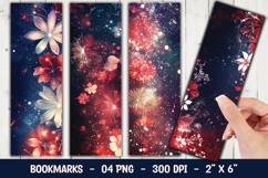 Floral Starry Sky Bookmark Sublimation Product Image 1