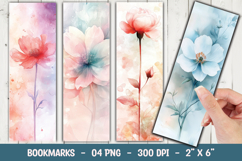 Pastel Floral Soft Bookmark Sublimation Product Image 1