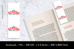 Stay Stronge Stat Positive Bookmark Sublimation Design PNG Product Image 1
